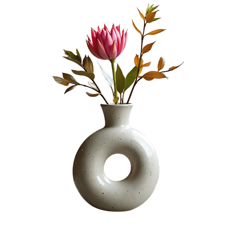 Ceramic Donut Vase Image